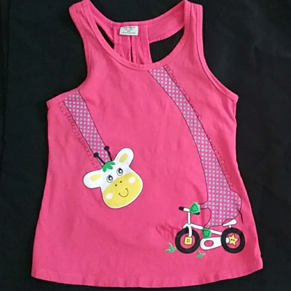 Carter girl's tank top sz 11T dark peach/pink